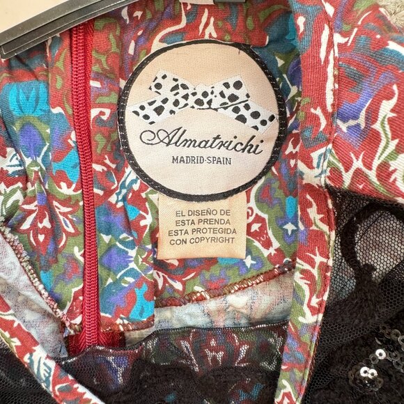 Almatrichi lace sequin dress floral back zip 38 (US 6) ‎ mantingm07 - Picture 4 of 9